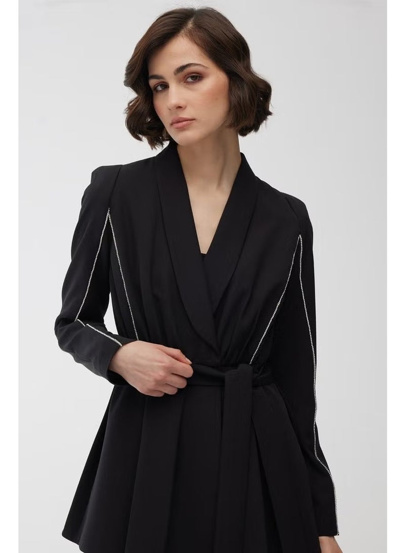 Manuka Stone Blazer Jacket Black - Image 2